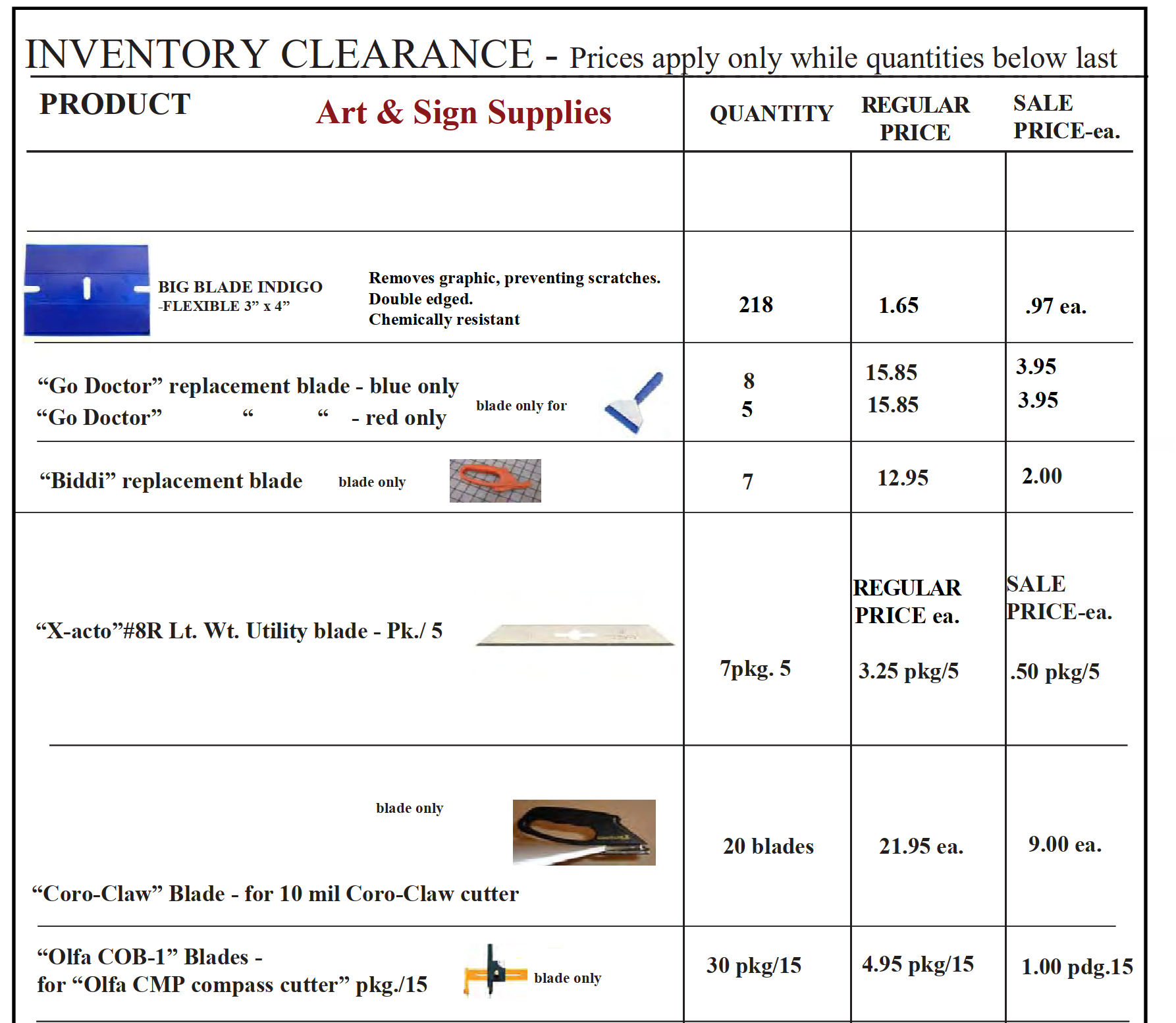 number 2 2 - INVENTORY CLEARANCE - Art & Sign Supplies